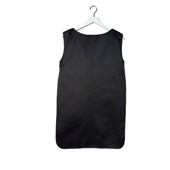 COS Black Satin Feel Sleeveless Shift Dress | Minimalist Chic Size M (40) - Picture 1 of 9